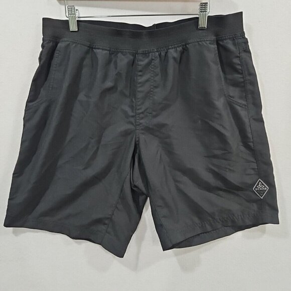 Prana Mens Black Size M Breathe Mojo SPF 50+ Elastic Waist Athletic‎ Shorts - Picture 1 of 12